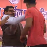 Wrestling federation chief Brij Bhushan Sharan Singh loses cool, slaps wrestler in public