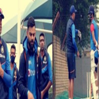 Indian team has first full training session; Dravid gives batting tips to Kohli