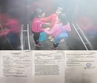 3 girls get stuck in society's lift, incident captured on CCTV