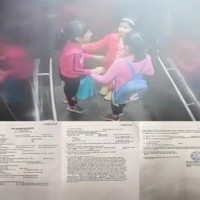 3 girls get stuck in society's lift, incident captured on CCTV