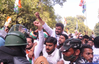 Youth Congress protests against rising fuel prices Youth Congress protests against rising fuel prices
