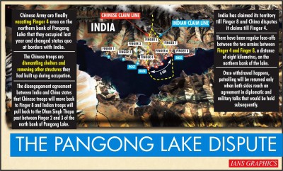 Chinese vacating Finger 4 area of Pangong lake, dismantling shelters