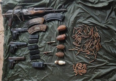 Huge cache of arms recovered in J&K: Police Huge cache of arms recovered in J&K: Police