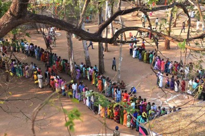 Final phase of Panchayat polls underway in Andhra Final phase of Panchayat polls underway in Andhra