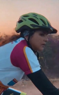 Lakshmi Manchu cycles 100 km for a cause Lakshmi Manchu cycles 100 km for a cause