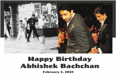Big B on Abhishek's birthday: He leads me now Big B on Abhishek's birthday: He leads me now