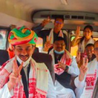 Congress in Assam launches Bus Yatras ahead of polls