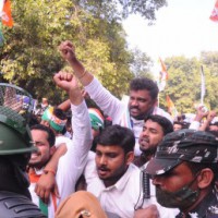 Youth Congress protests against rising fuel prices