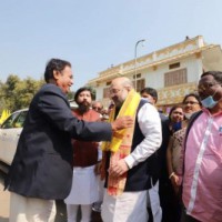Ahead of Assam & Bengal polls, Shah meets Koch-Rajbongshi 'Maharaja'