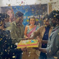 Nidhhi Agerwal fans celebrate Valentine's Day by erecting and worshipping her idol