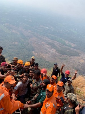 Army rescues trekker trapped in fault line in Kerala
