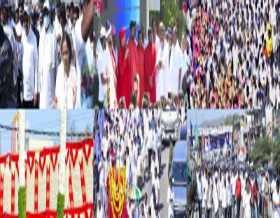 Lingayat seer joins Mekedatu Padayatra; K'taka CM says Cong aiming at political gains Lingayat seer joins Mekedatu Padayatra; K'taka CM says Cong aiming at political gains