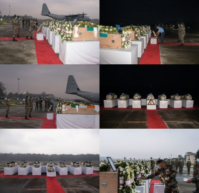 Army pays tribute to 7 soldiers died in Arunanchal Pradesh avalanche Army pays tribute to 7 soldiers died in Arunanchal Pradesh avalanche