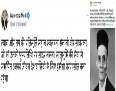 Vice-President, PM remember Veer Savarkar on his death anniversary