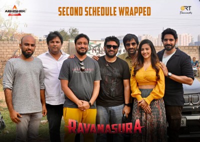 Ravi Teja and team wrap up second schedule of 'Ravanasura' Ravi Teja and team wrap up second schedule of 'Ravanasura'