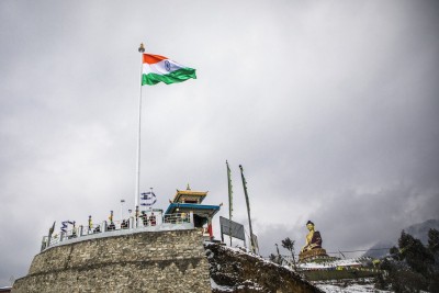 Giant tricolour unfurled atop 104-ft flagpole in Tawang