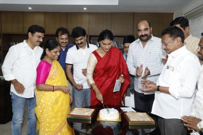 YSR Telangana Party celebrates registration by EC YSR Telangana Party celebrates registration by EC