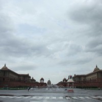 Partly cloudy sky in Delhi