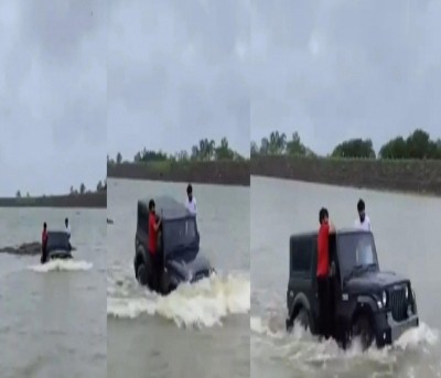 After viral video of driving car in Rajkot dam, Gujarat Police arrests youth