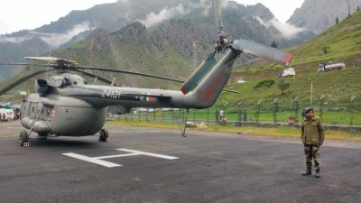 BSF chopper pressed to transport injured Amarnath pilgrims BSF chopper pressed to transport injured Amarnath pilgrims