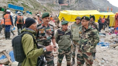 'Kilo' Force commander reviews rescue operation at Amarnath 'Kilo' Force commander reviews rescue operation at Amarnath