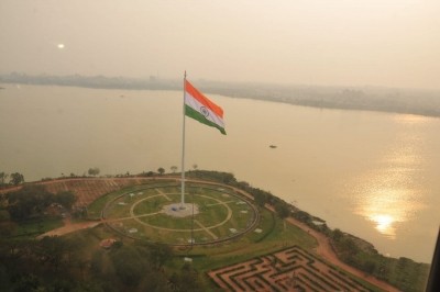 National flag temporarily removed from tallest post in Hyderabad National flag temporarily removed from tallest post in Hyderabad