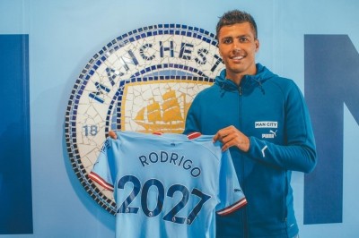 Spain's Rodrigo extends his stay at Manchester City till 2027 Spain's Rodrigo extends his stay at Manchester City till 2027