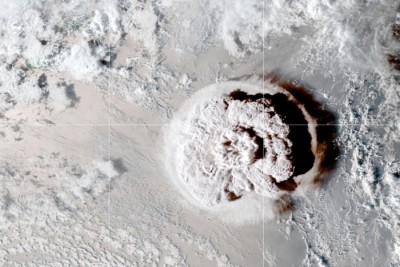 Tonga eruption created atmospheric gravity waves that reached space Tonga eruption created atmospheric gravity waves that reached space