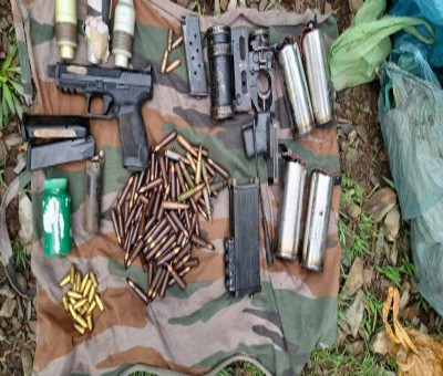 Lashkar terrorist's disclosure leads to huge cache of arms, ammunition in J&K's Rajouri Lashkar terrorist's disclosure leads to huge cache of arms, ammunition in J&K's Rajouri
