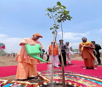 Yogi launches mega tree plantation drive in UP Yogi launches mega tree plantation drive in UP