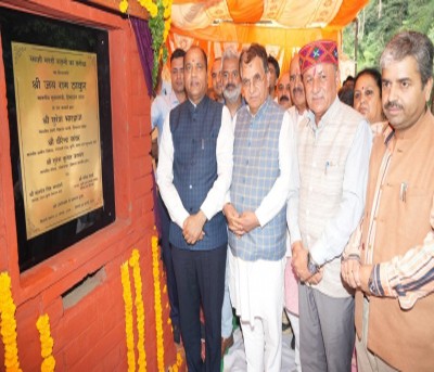 In election year, Himachal CM lays foundation for projects worth Rs 55 cr in Shimla In election year, Himachal CM lays foundation for projects worth Rs 55 cr in Shimla