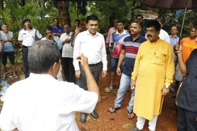 Goa CM visits flood affected areas, assures relief