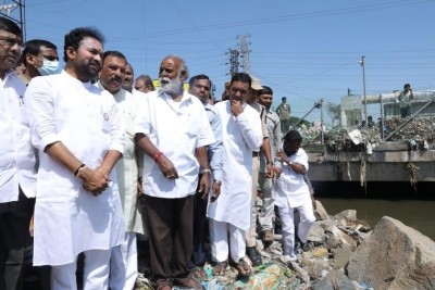 Kishan Reddy slams TRS govt for neglecting Musi works Kishan Reddy slams TRS govt for neglecting Musi works
