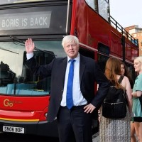 Boris Johnson's waxwork appears outside job centre after his resignation