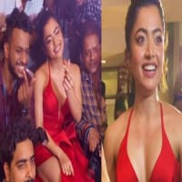 Rashmika delights paps with 'Saami Saami' hookstep in stunning outfit
