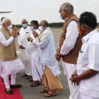 PM Modi reaches Hyderabad to attend BJP national executive