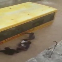 Telangana schoolchildren rescued after bus trapped in flood water