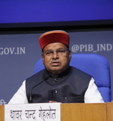 Thaawarchand Gehlot to be sworn in as K'taka Guv on Sunday Thaawarchand Gehlot to be sworn in as K'taka Guv on Sunday