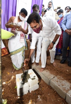 T'gana minister lays foundation stone for Gokaldas apparel factory T'gana minister lays foundation stone for Gokaldas apparel factory