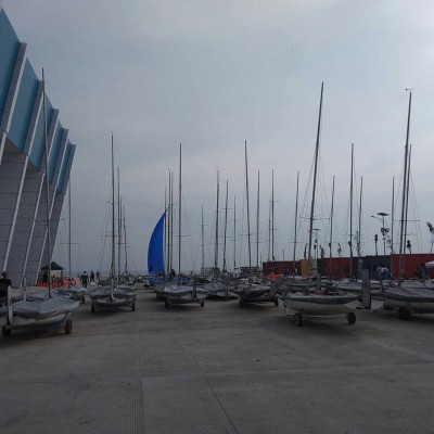 Indian sailing team tuning up the new boats in Tokyo Indian sailing team tuning up the new boats in Tokyo