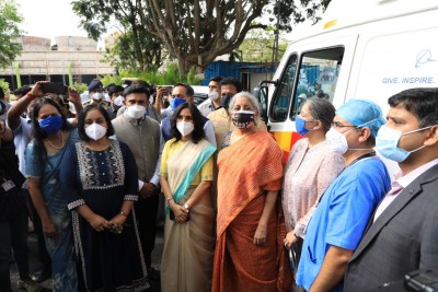 FM visits 100-bed COVID Care Centre in Bengaluru FM visits 100-bed COVID Care Centre in Bengaluru