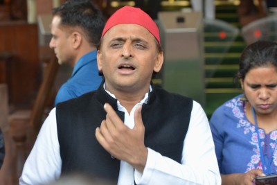 SP protest against alleged rigging in panchayat polls SP protest against alleged rigging in panchayat polls