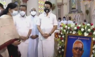 Stalin, Kanimozhi pay homage to tribal activist Stan Swamy Stalin, Kanimozhi pay homage to tribal activist Stan Swamy