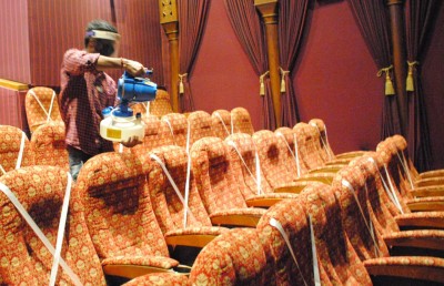 Film theatres in Telangana reopen after three months Film theatres in Telangana reopen after three months