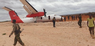 Plane crash-lands in Somalia with over 40 passengers onboard Plane crash-lands in Somalia with over 40 passengers onboard