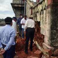 Portion of Brindvan Garden wall collapses, triggers panic near KRS dam