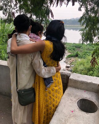 Mallika Dua pens note for mother after immersing her ashes Mallika Dua pens note for mother after immersing her ashes