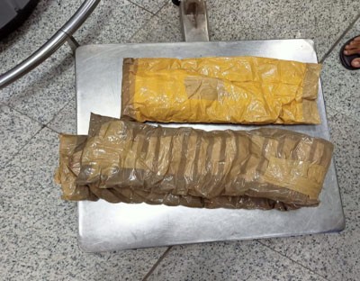 Heroin seized from Ugandan, Zambian women at Hyderabad Airport Heroin seized from Ugandan, Zambian women at Hyderabad Airport
