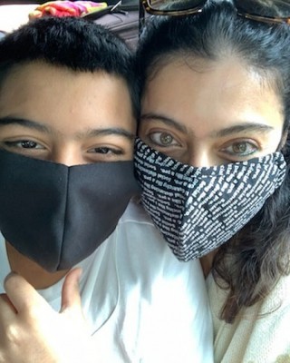 Kajol shares glimpse of 'the masked bandits' Kajol shares glimpse of 'the masked bandits'