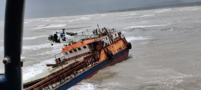 Coast Guard saves 16 crew of sinking ship off Raigad